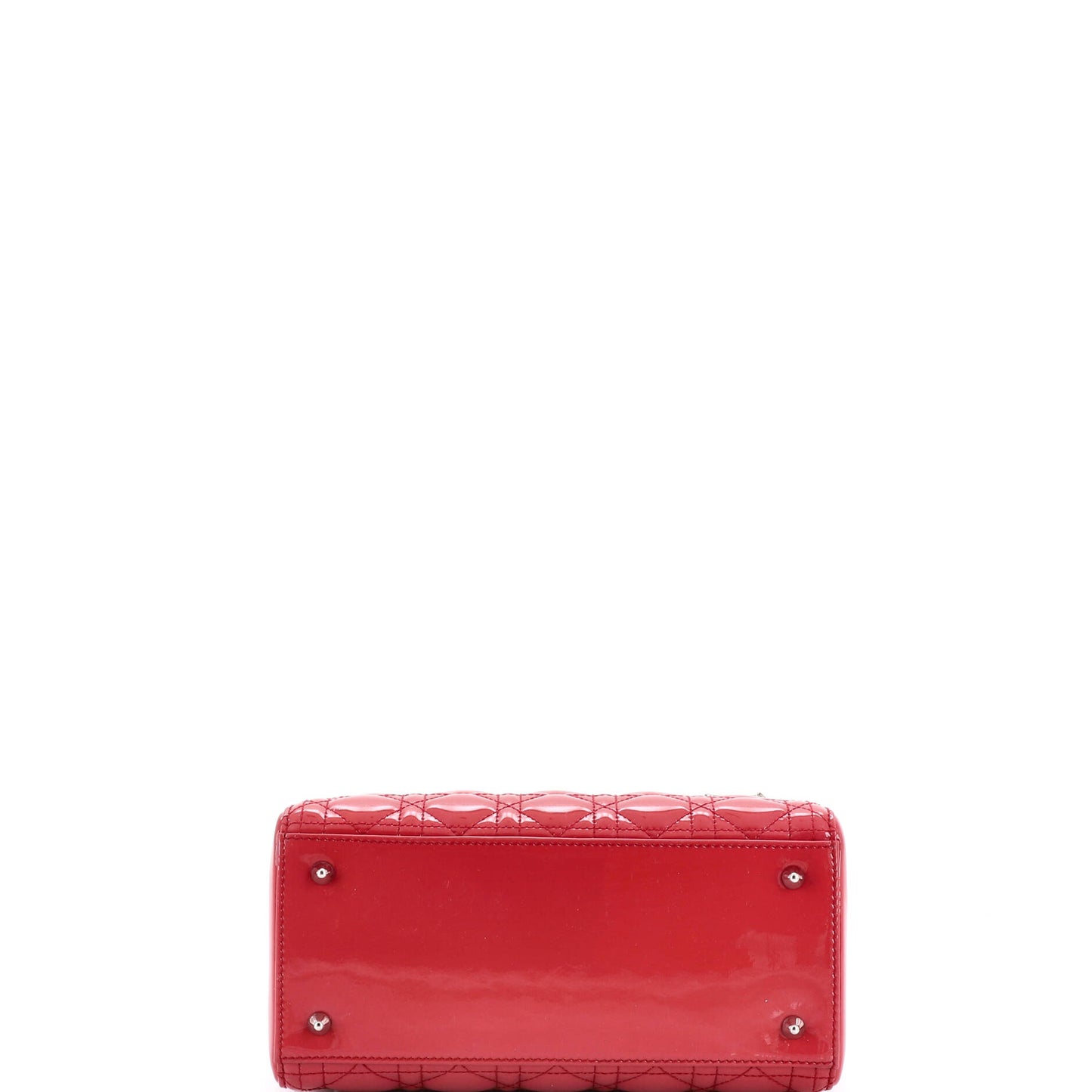 Christian Dior Lady Dior Cannage Quilted Enamel Medium Bag