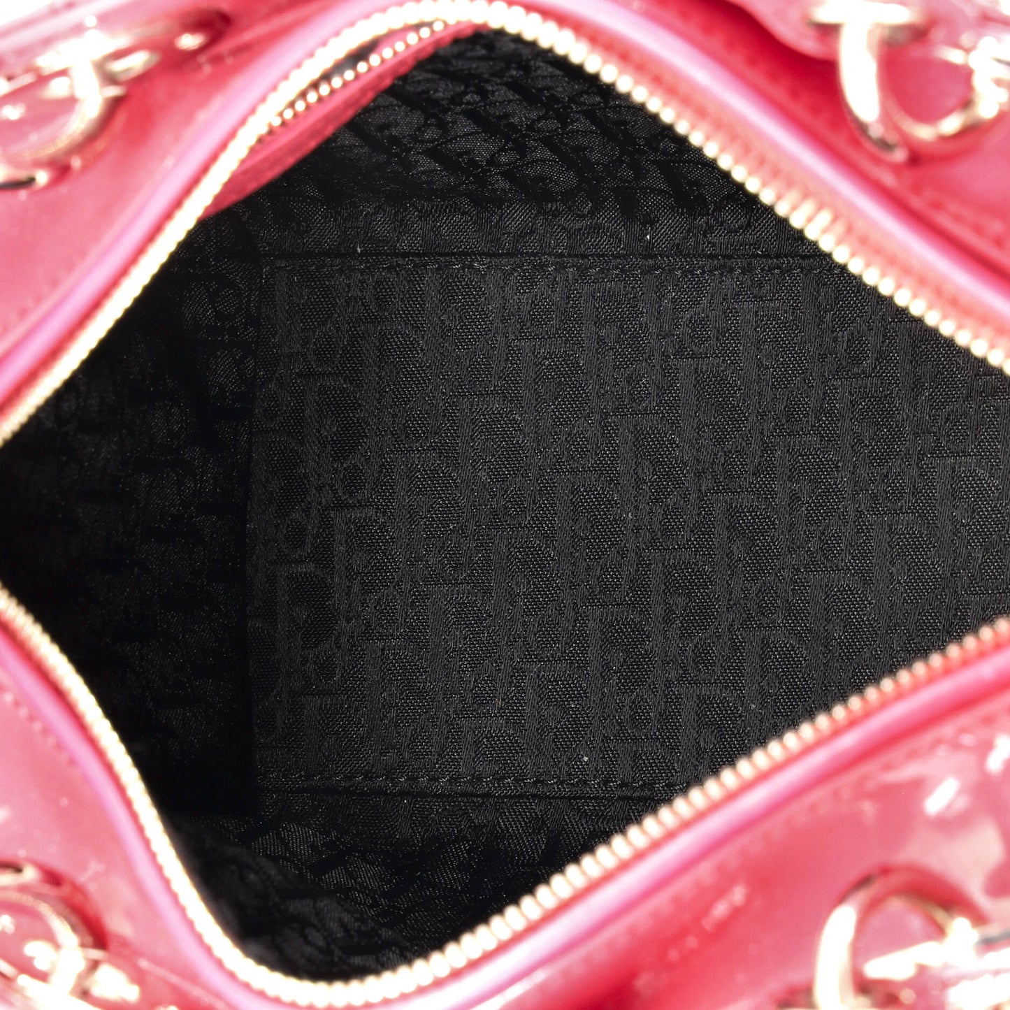 Christian Dior Lady Dior Cannage Quilted Enamel Medium Bag