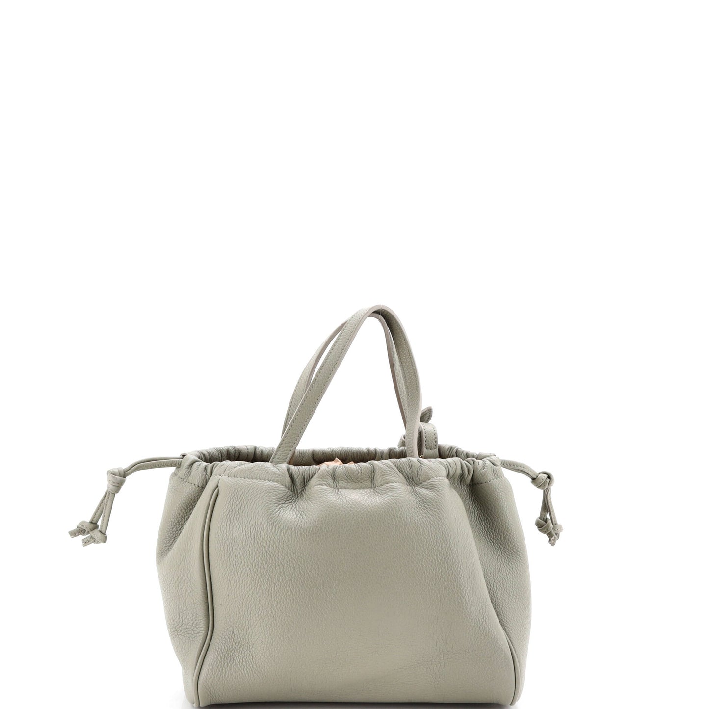 Celine Cuir Triomphe Cabas Drawstring Tote in Leather, Small