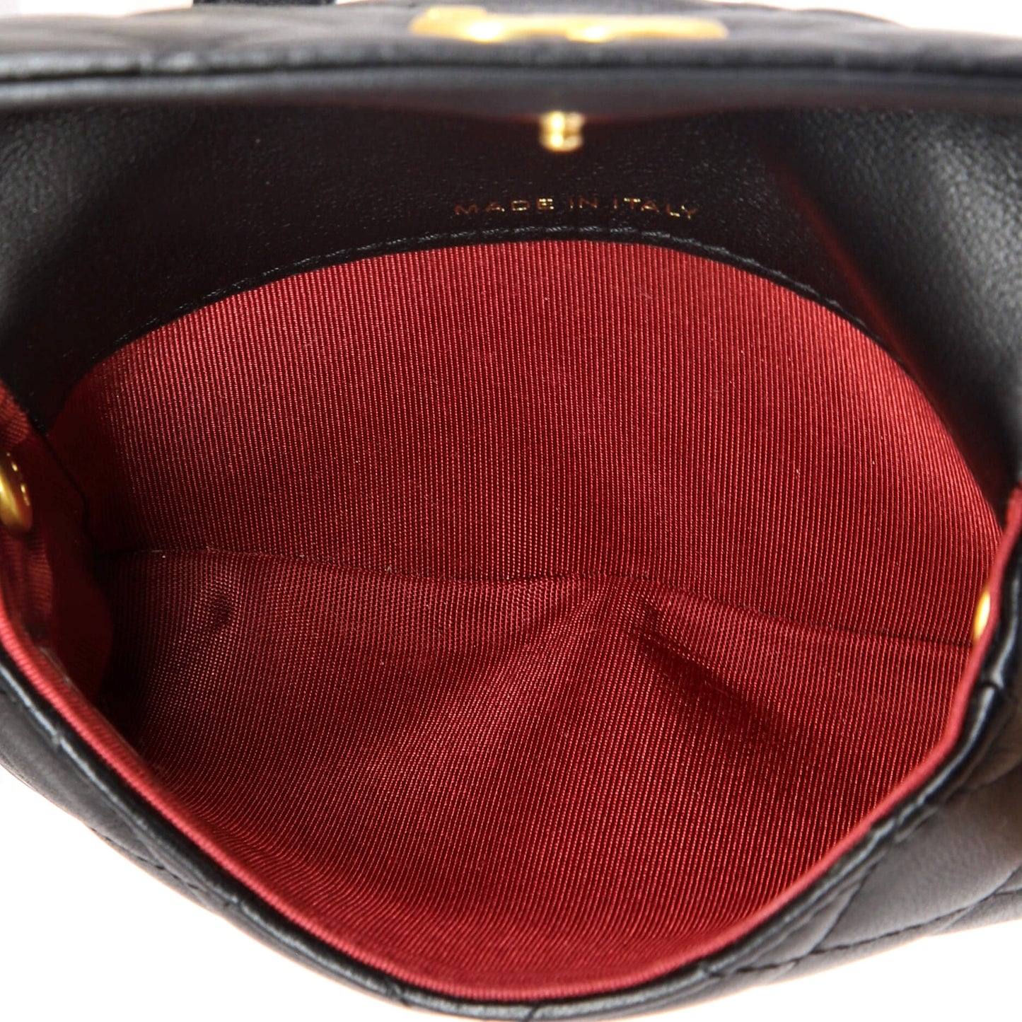 CHANEL About Pearls Flap Card Holder in Quilted Calfskin with Chain