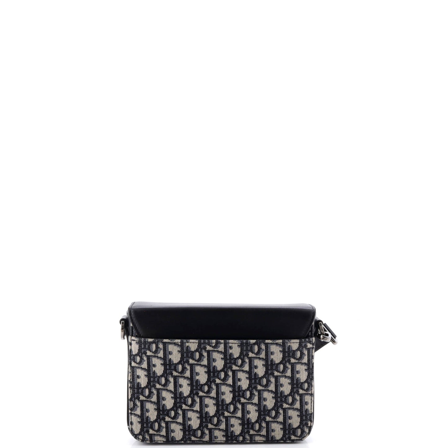 Christian Dior Clasp Lock Messenger Pouch in Oblique Canvas and Leather
