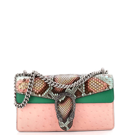 Gucci Dionysus Small Python Ostrich Leather Bag