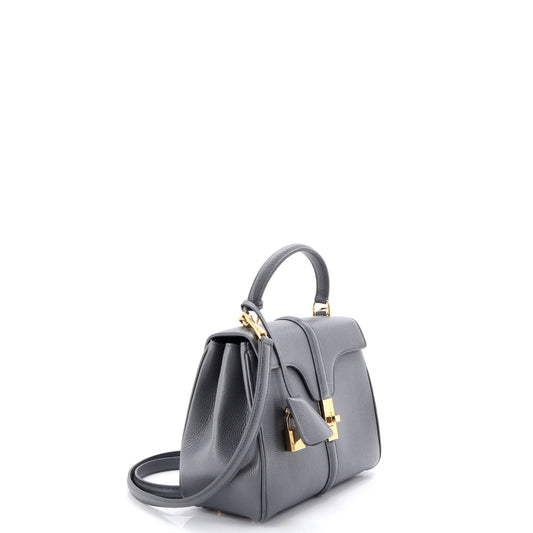 Celine 16 Small Top Handle Bag in Grained Calfskin