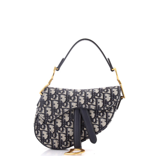 Christian Dior Saddle Handbag Oblique Canvas Mini