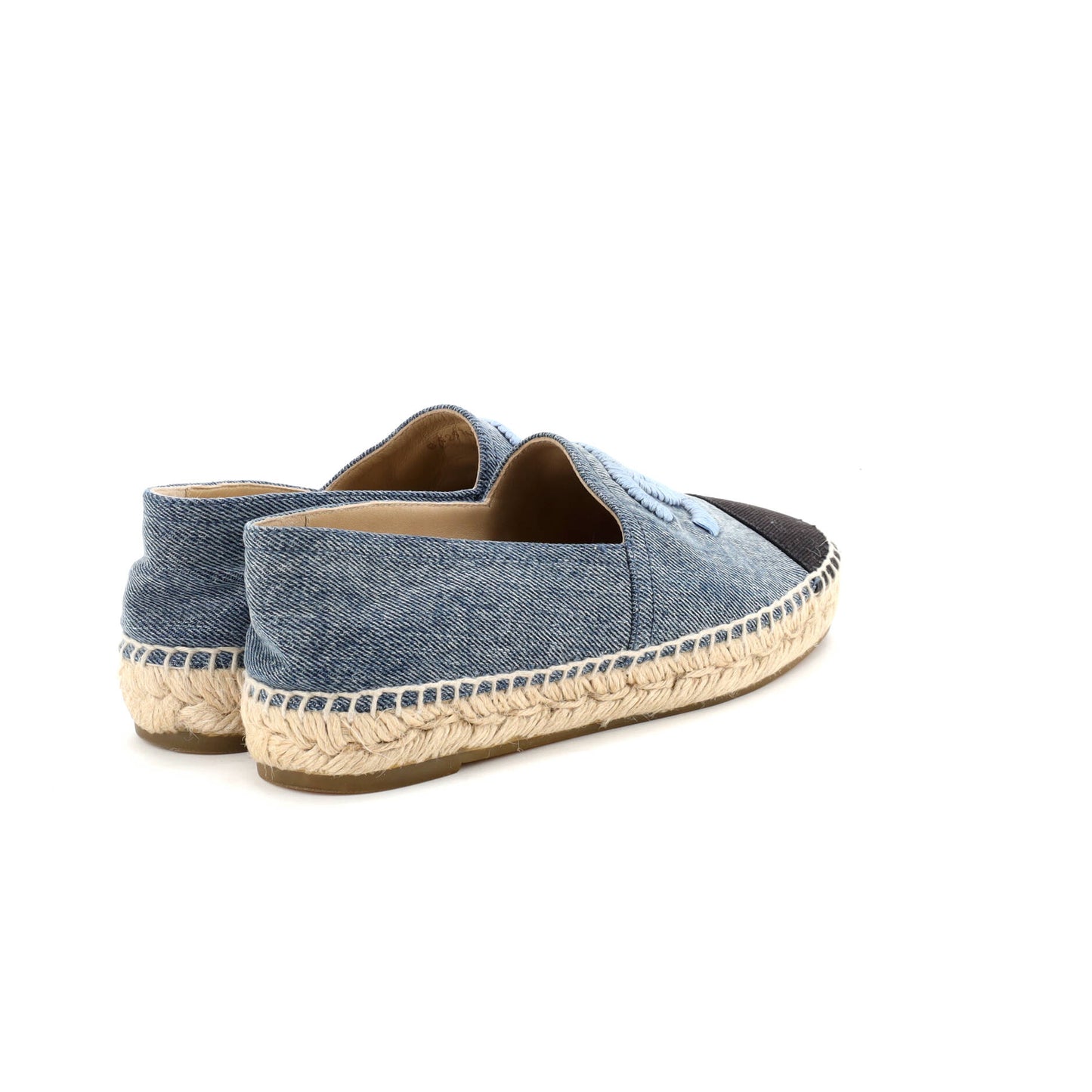 Chanel Women's CC Cap Toe Espadrilles in Denim