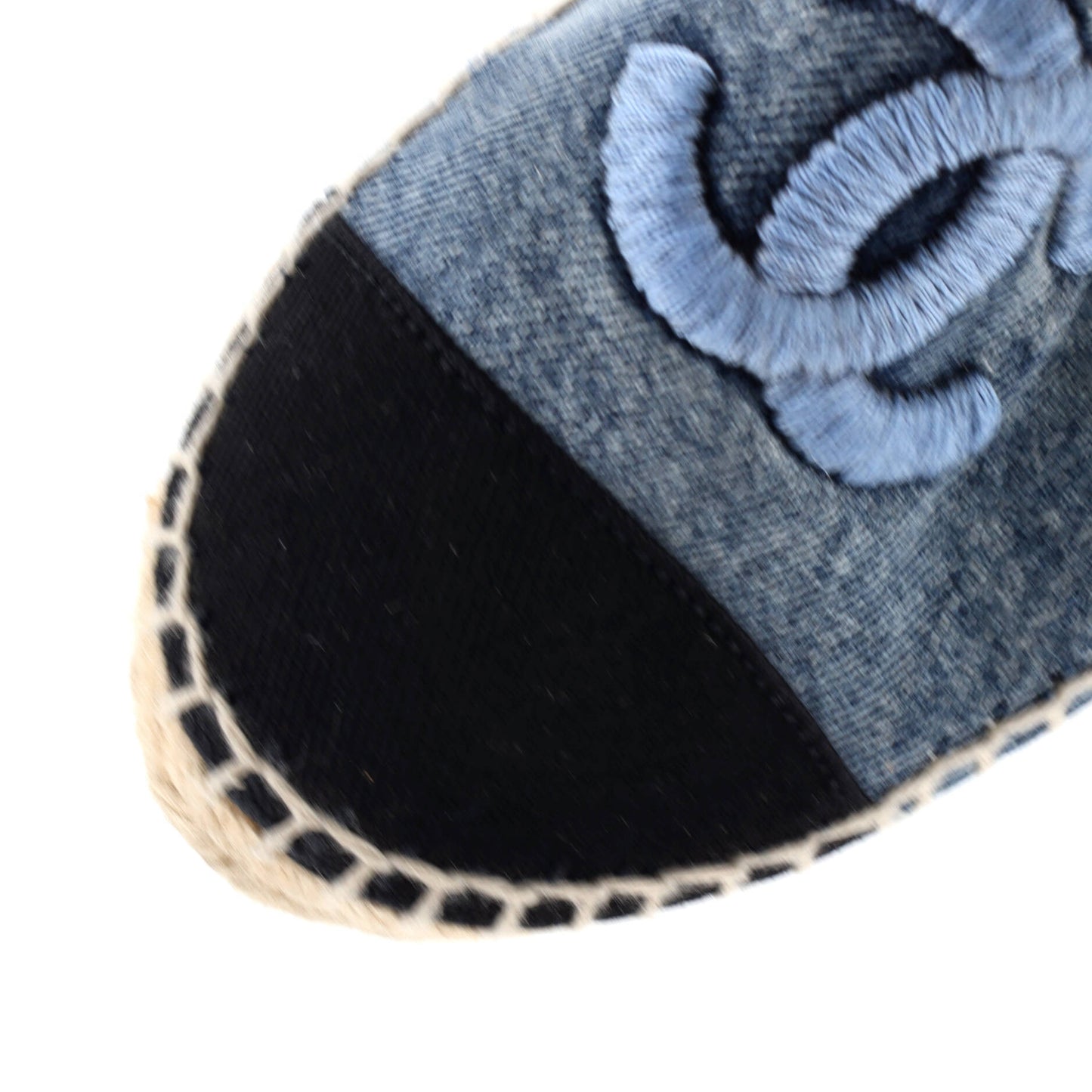 Chanel Women's CC Cap Toe Espadrilles in Denim