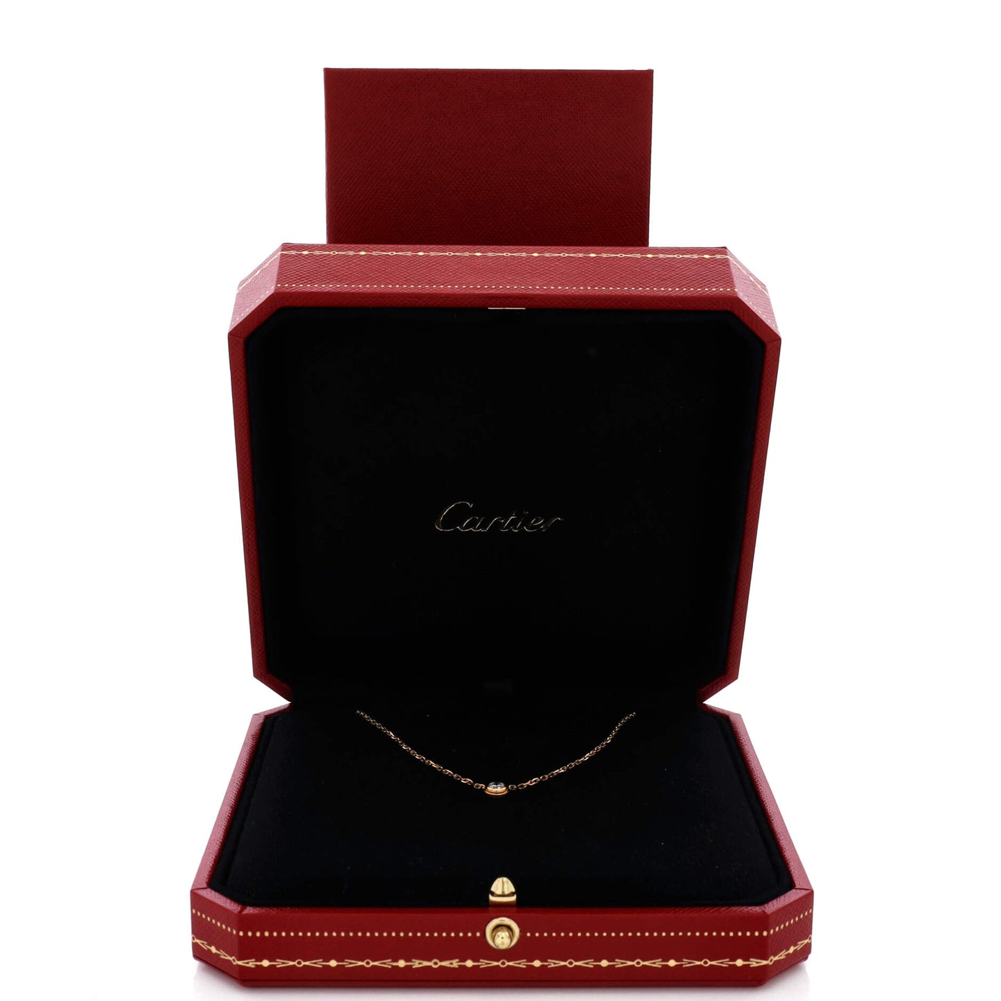 カルティエ カルティエ ダムール ペンダントネックレス 18Kローズゴールド ダイヤモンド ラージ