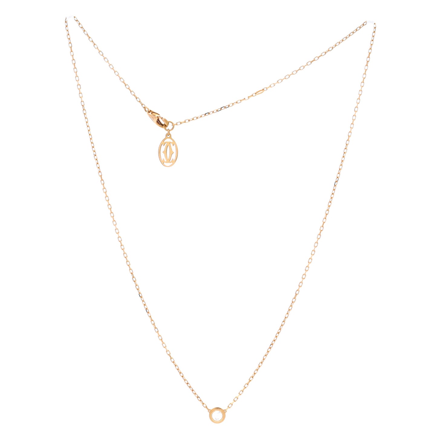 カルティエ カルティエ ダムール ペンダントネックレス 18Kローズゴールド ダイヤモンド ラージ