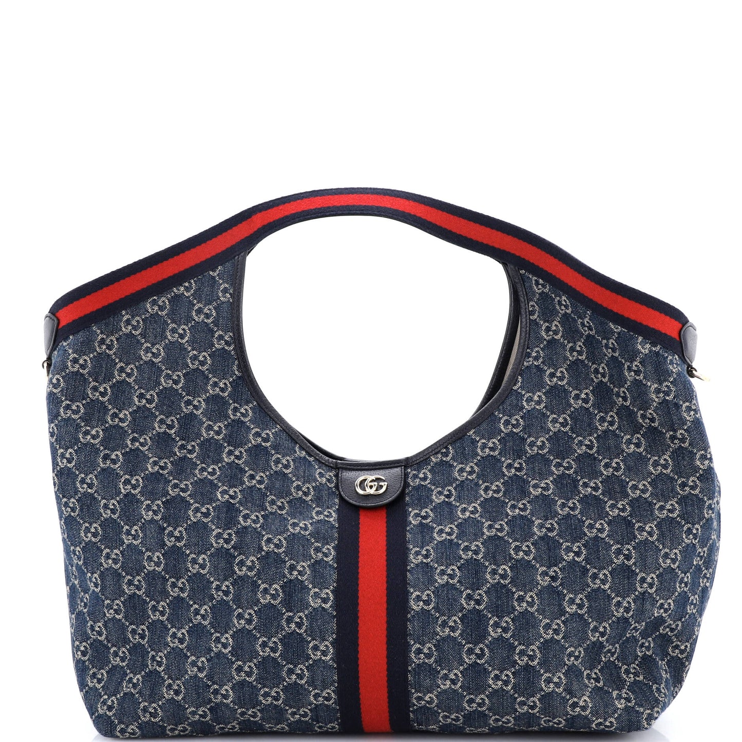 Gucci Giglio Tote Bag in GG Denim, Large