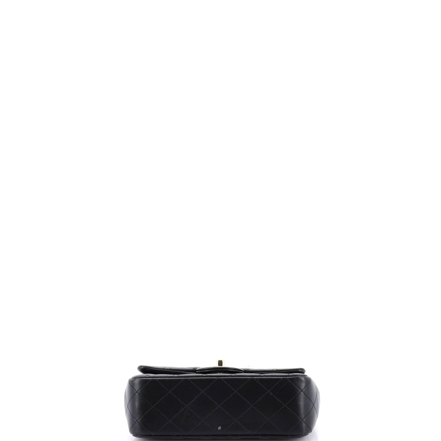 Chanel Classic Single Flap Top Handle Bag in Quilted Lambskin Mini
