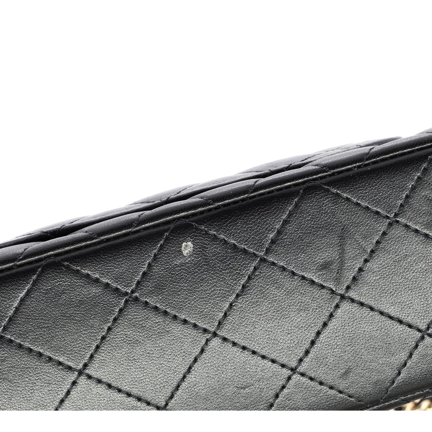 Chanel Classic Single Flap Top Handle Bag in Quilted Lambskin Mini