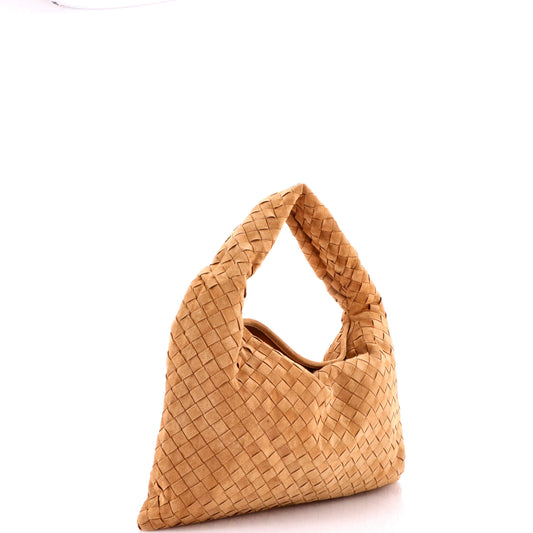 Bottega Veneta Hop Hobo Intrecciato Suede Small