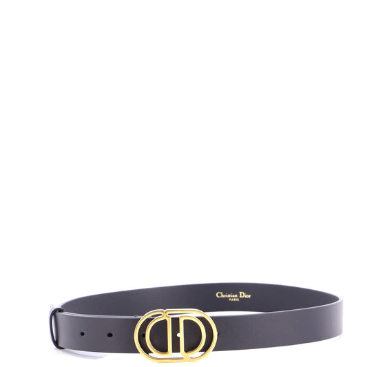 Christian Dior 30 Montaigne Cutout Belt in Leather, Thin