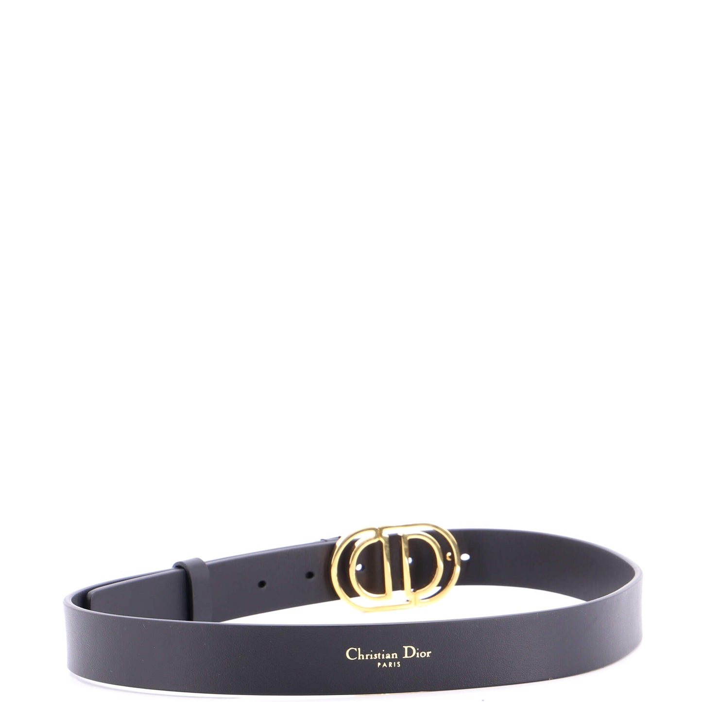 Christian Dior 30 Montaigne Cutout Belt in Leather, Thin