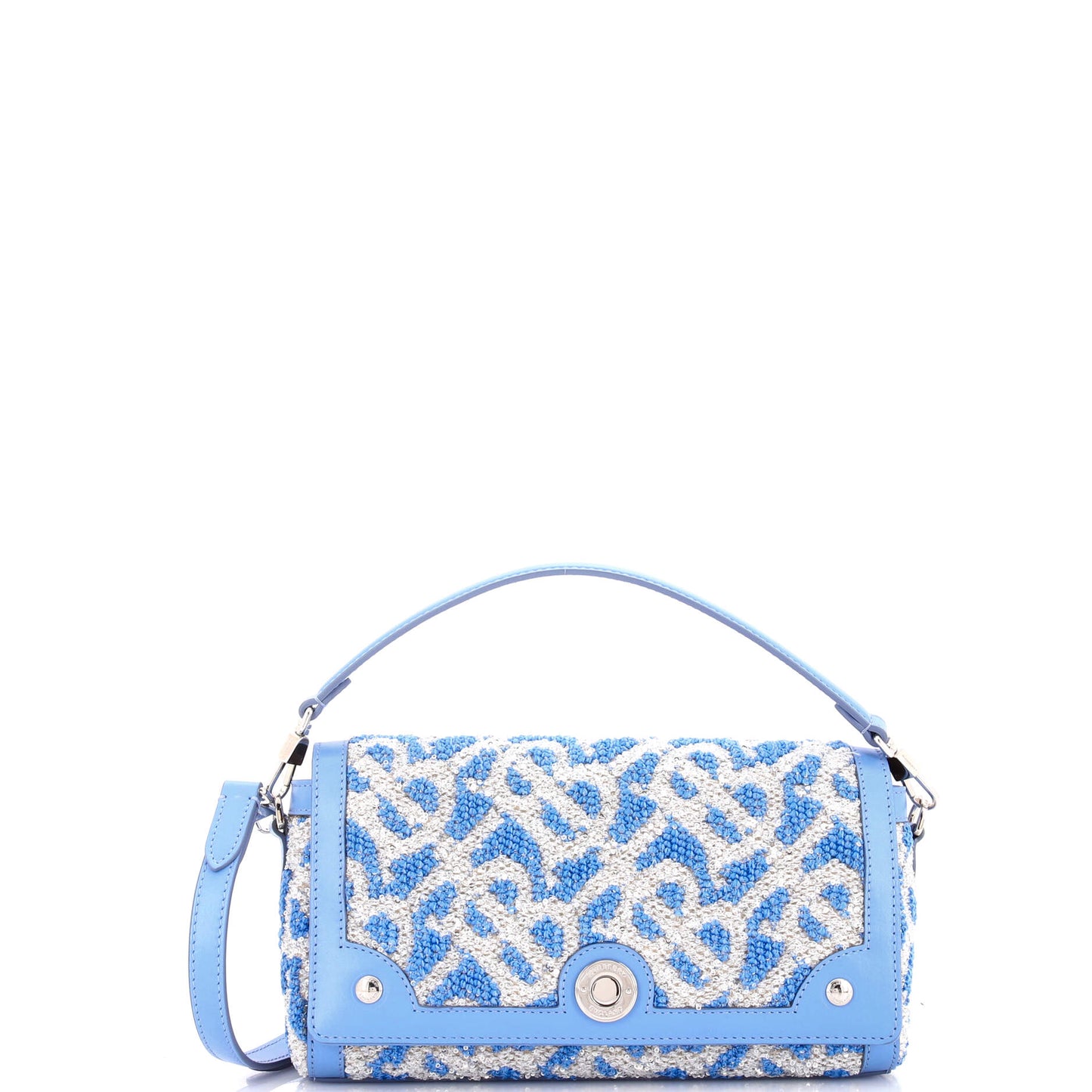 Burberry TB Notebook Top Handle Bag in Sequined Fabric