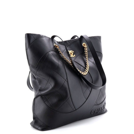 Chanel Club Monaco Shopping Tote, Quilted Lambskin, Large