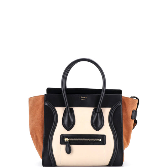 Celine Tricolore Micro Leather Luggage Bag