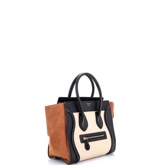 Celine Tricolore Micro Leather Luggage Bag