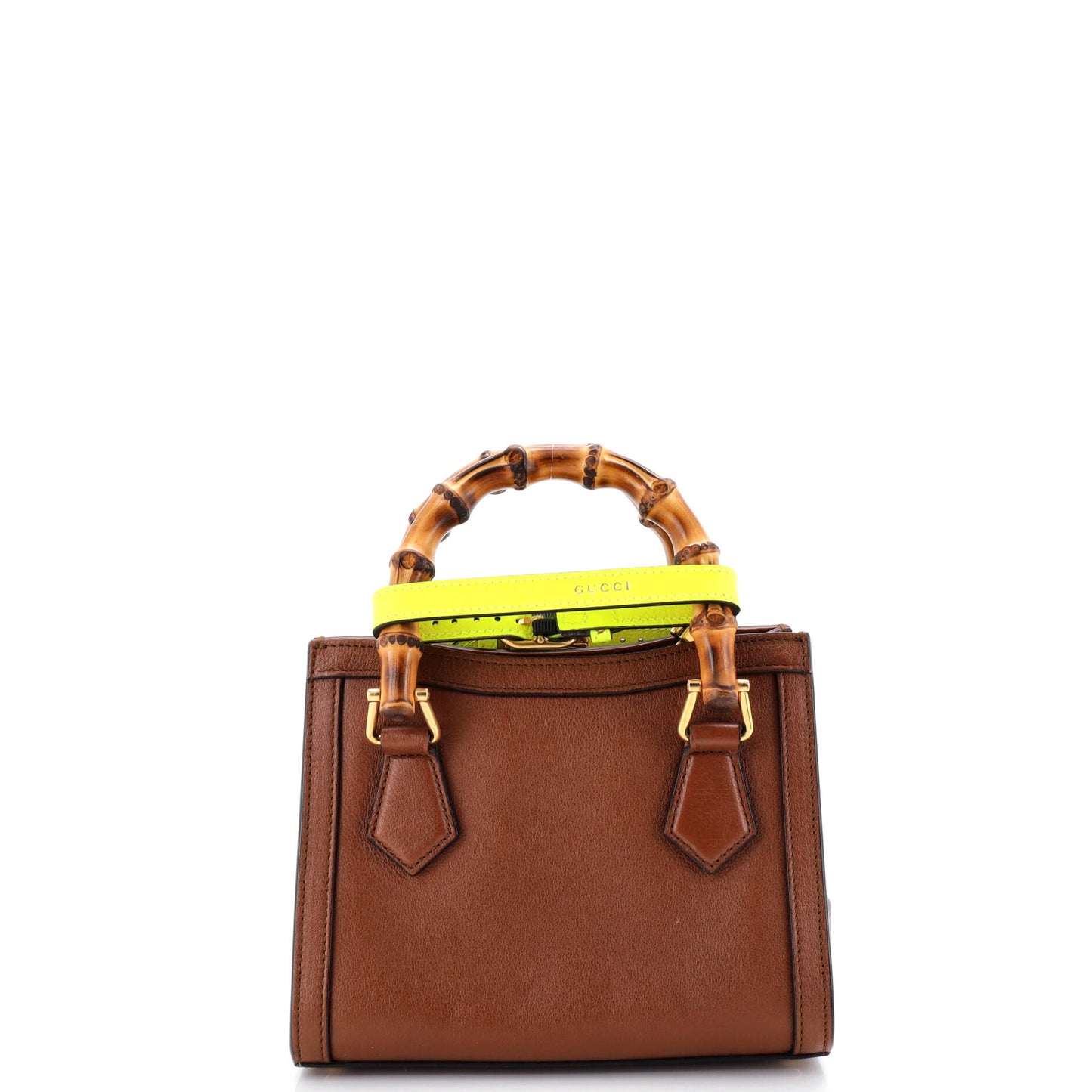 Gucci Diana NM Bamboo Handle Tote Bag in Leather, Mini