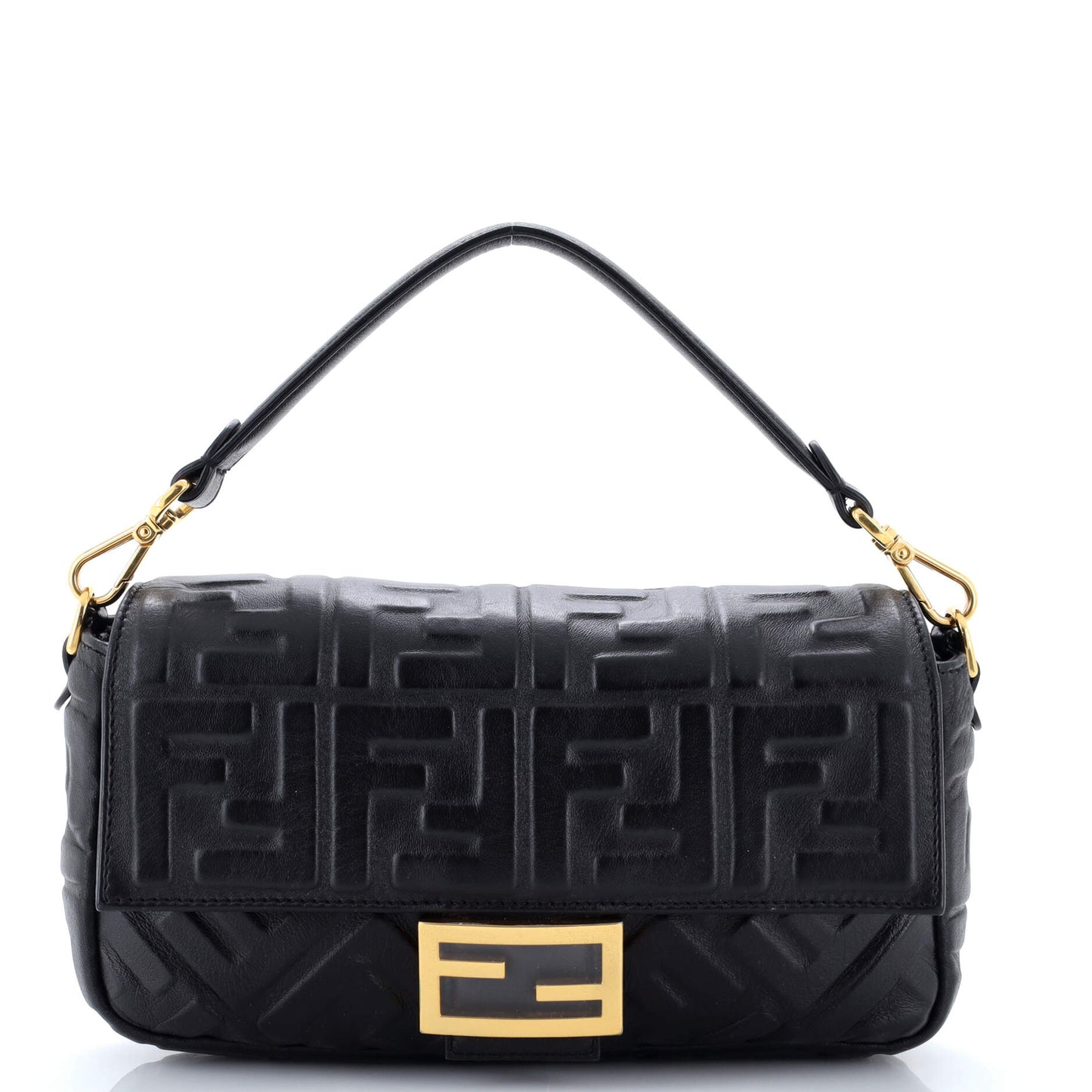 Fendi Baguette NM bag in Zucca embossed leather, medium size