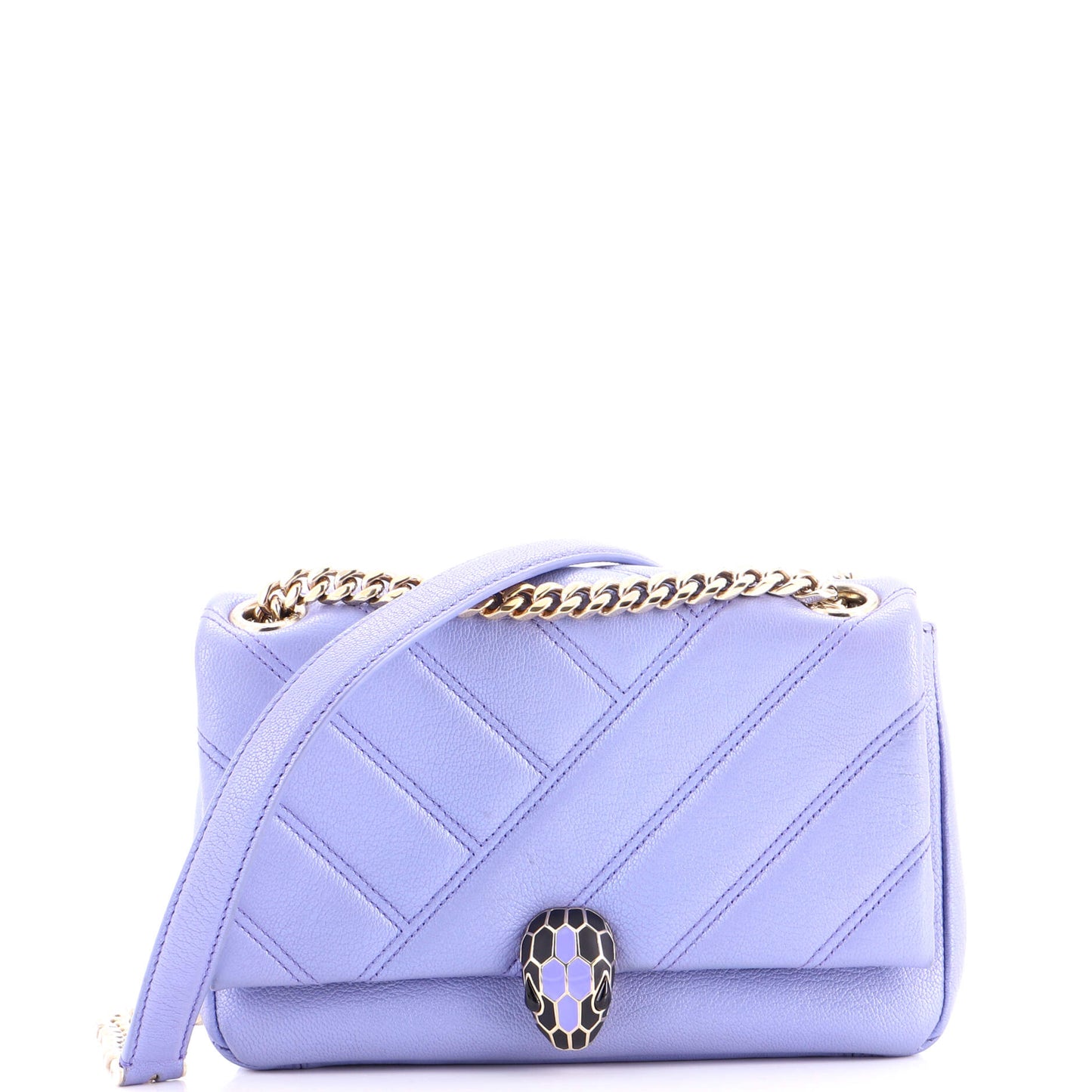 Bvlgari Serpenti Cabochon Shoulder Bag, Small, Quilted Leather