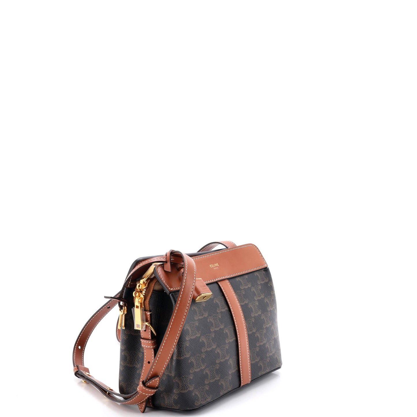 Celine Teen Cabas de France Triomphe Coated Canvas Small Bag