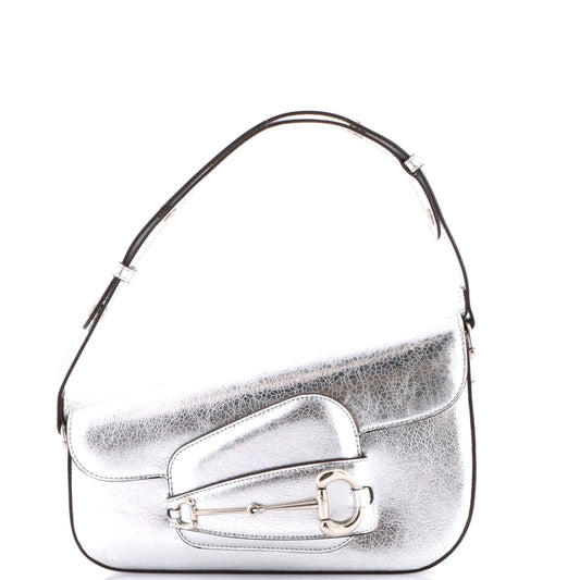 Gucci Horsebit 1955 Asymmetrical Leather Shoulder Bag, Small