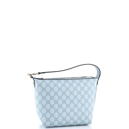 Gucci Ophidia Zip Shoulder Bag in GG Coated Canvas Super Mini