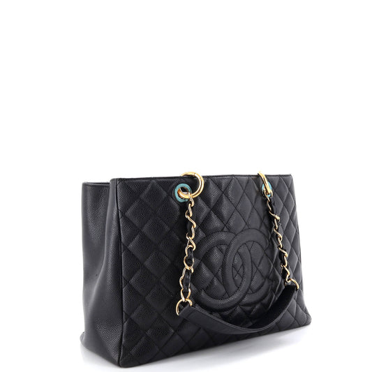 Chanel Grand Shopping Tote Quilted Caviar
