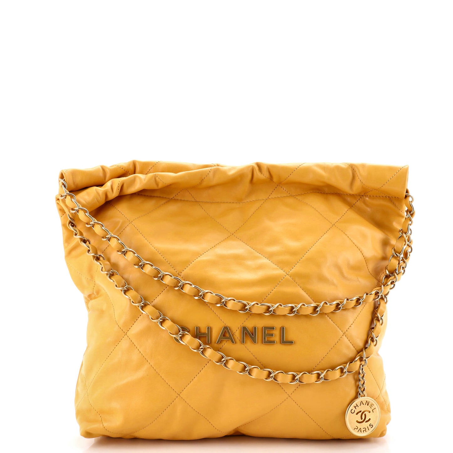 Chanel 22 Chain Hobo Bag in Quilted Calfskin, Small