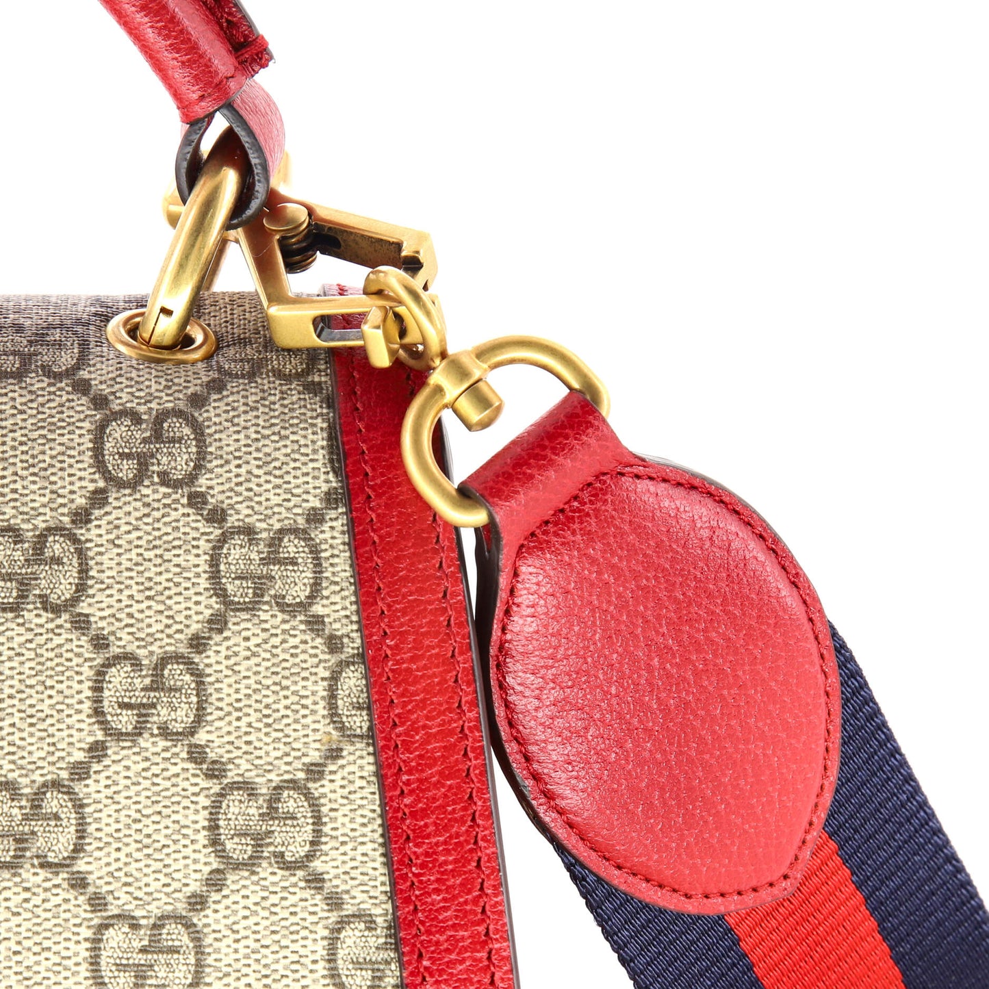 Gucci Queen Margaret Top Handle Bag in GG Coated Canvas and Leather, Small