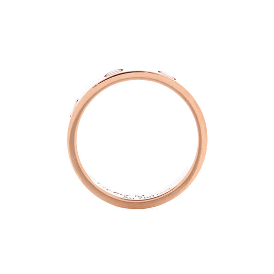 カルティエ ラブ ウェディング バンド 1 ダイヤモンド リング 18K ローズゴールド ダイヤモンド付き