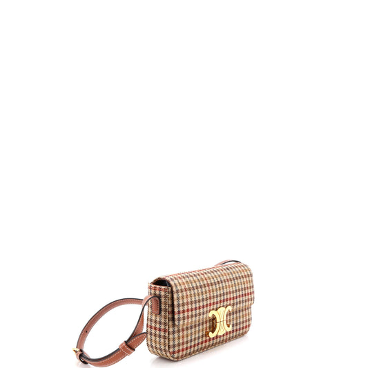 Celine Triomphe East West Shoulder Bag in Tweed