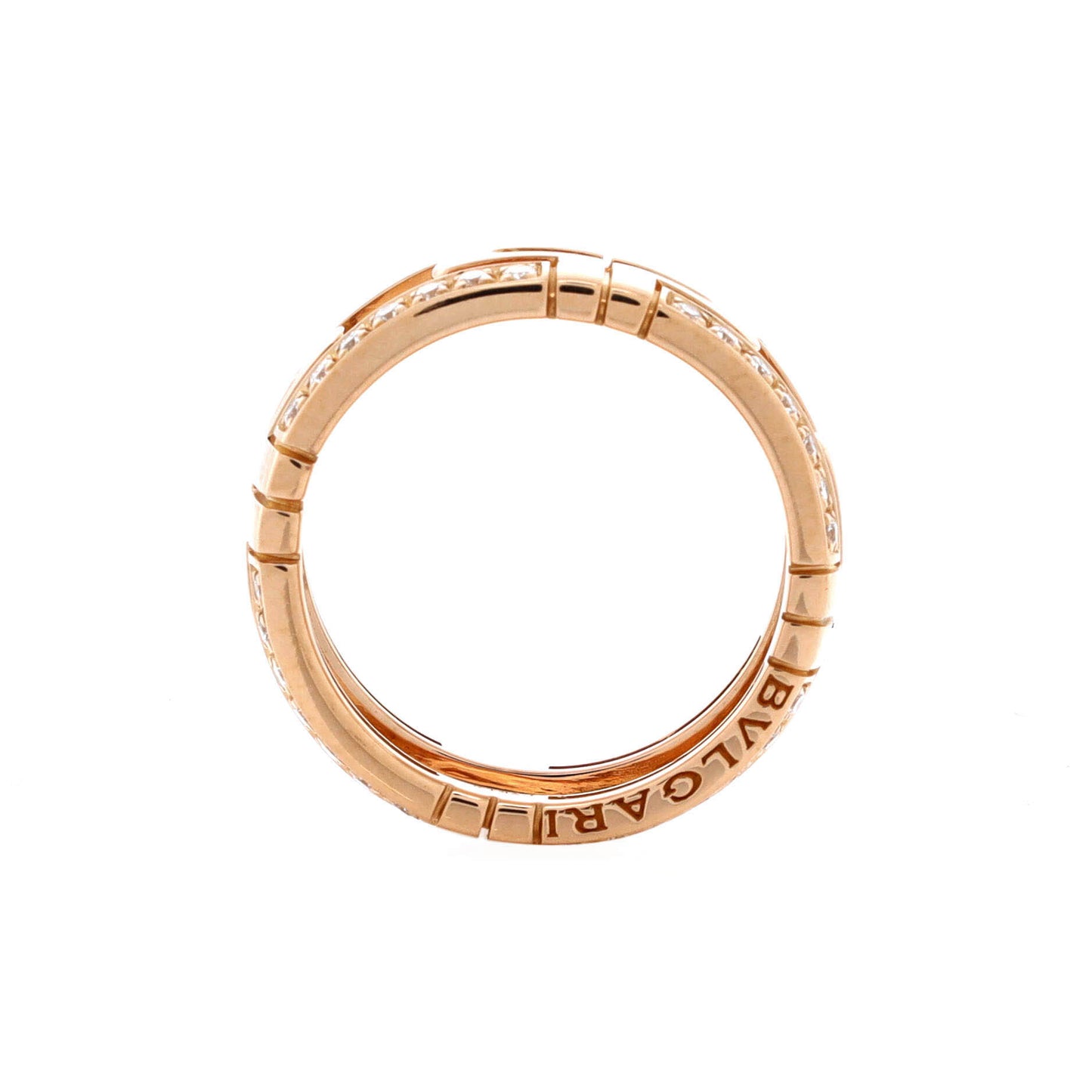 ブルガリ パレンテシ バンドリング 18Kローズゴールド ダイヤモンド 8mm