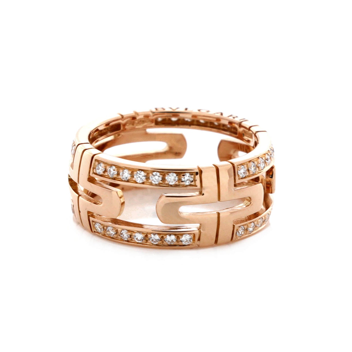 ブルガリ パレンテシ バンドリング 18Kローズゴールド ダイヤモンド 8mm