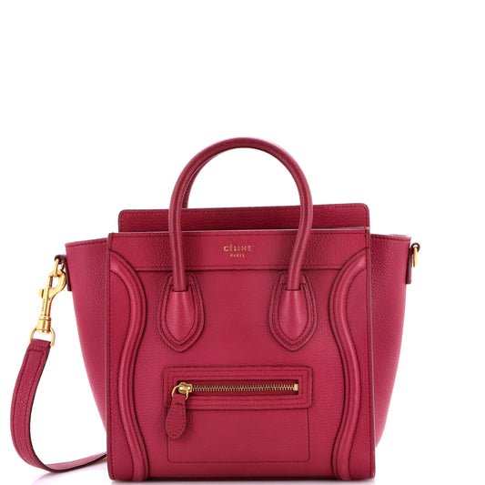 Celine Nano Luggage Bag in Grainy Leather