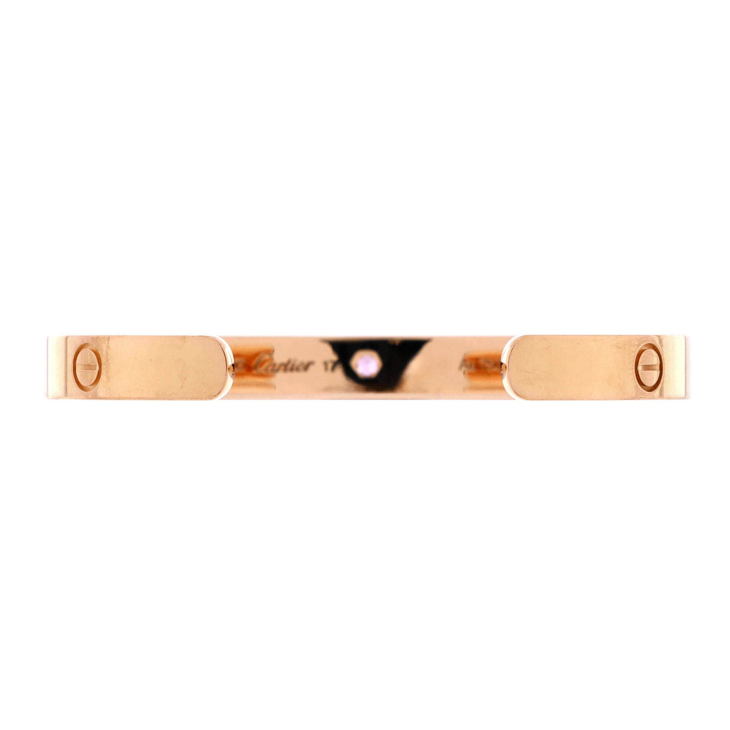 Cartier Love Cuff Bracelet in 18K Rose Gold with Pink Sapphires