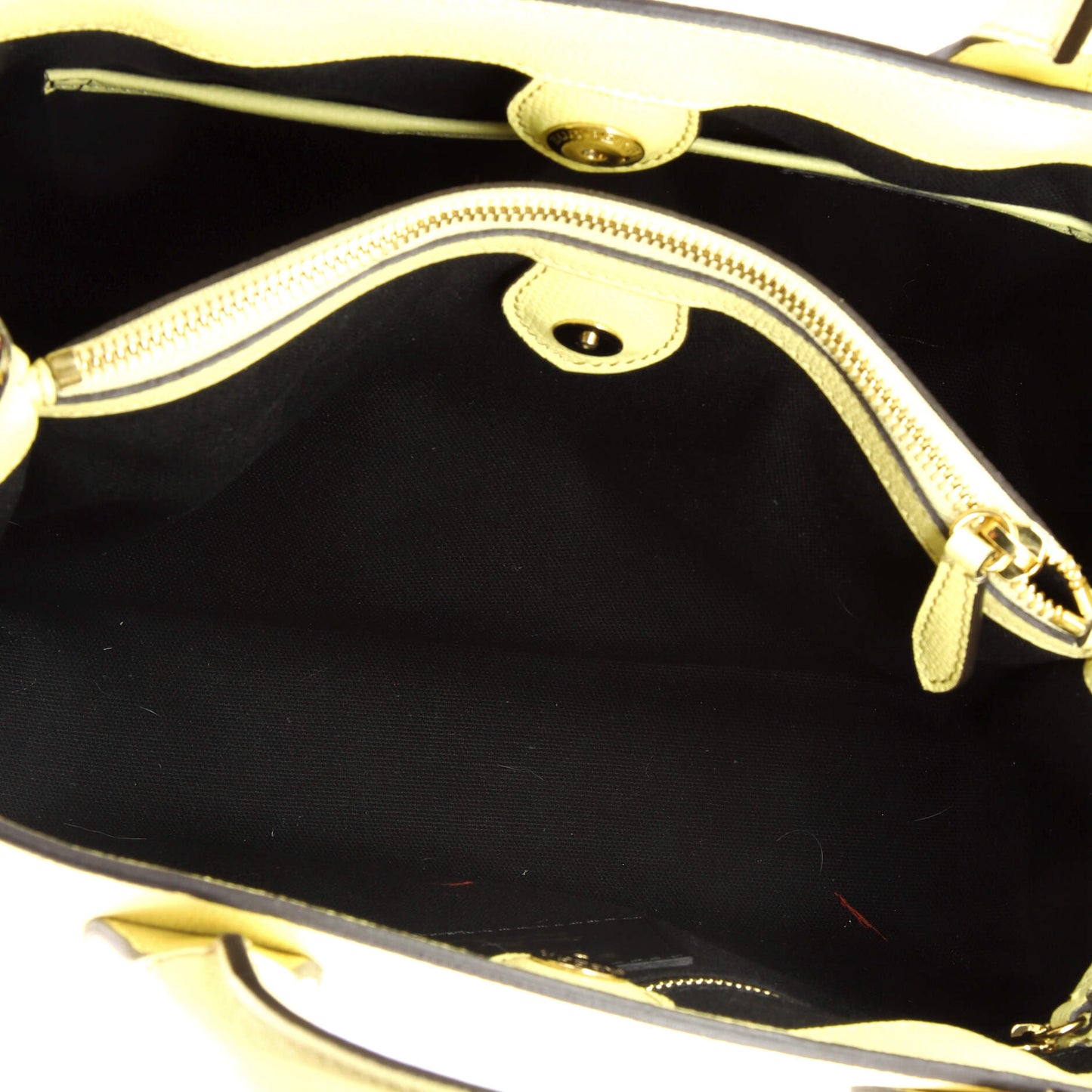 Burberry Banner Tote in Leather and House Check Canvas, Medium