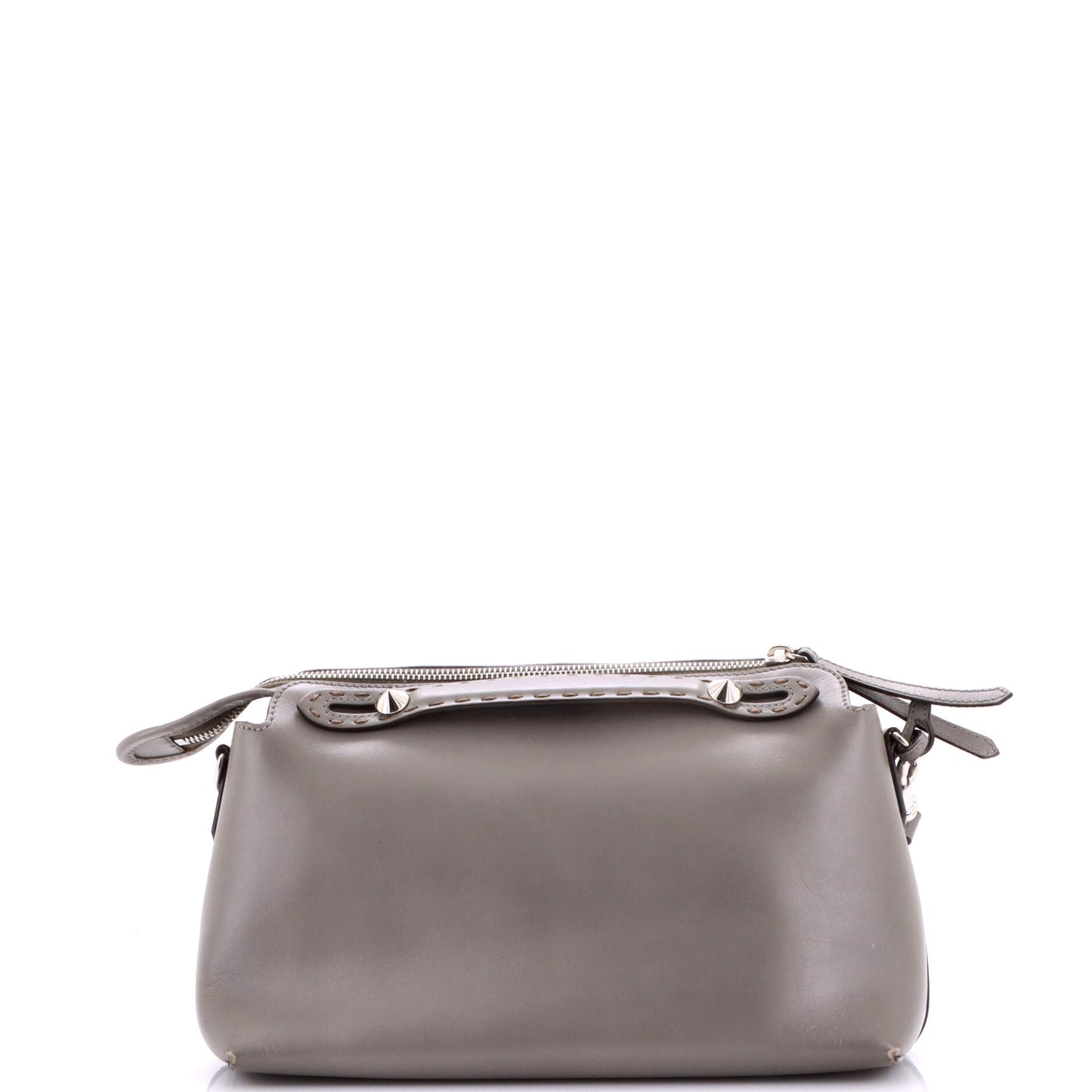 Fendi Logo By the Way Medium Satchel in Embossed Leather