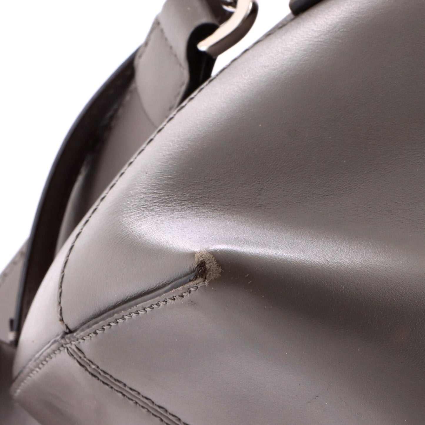 Fendi Logo By the Way Medium Satchel in Embossed Leather