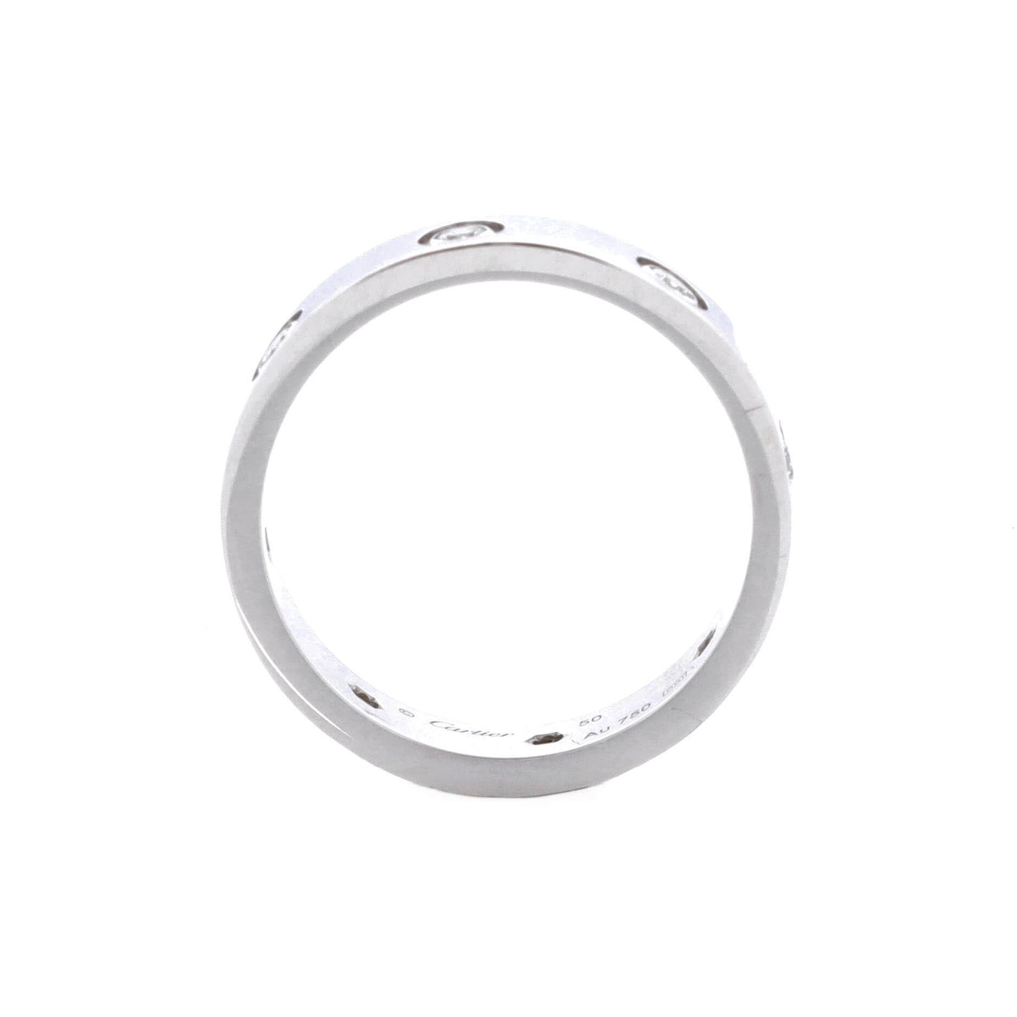 Cartier Love Wedding Band 8 Diamond Ring in 18K White Gold (with Diamonds)