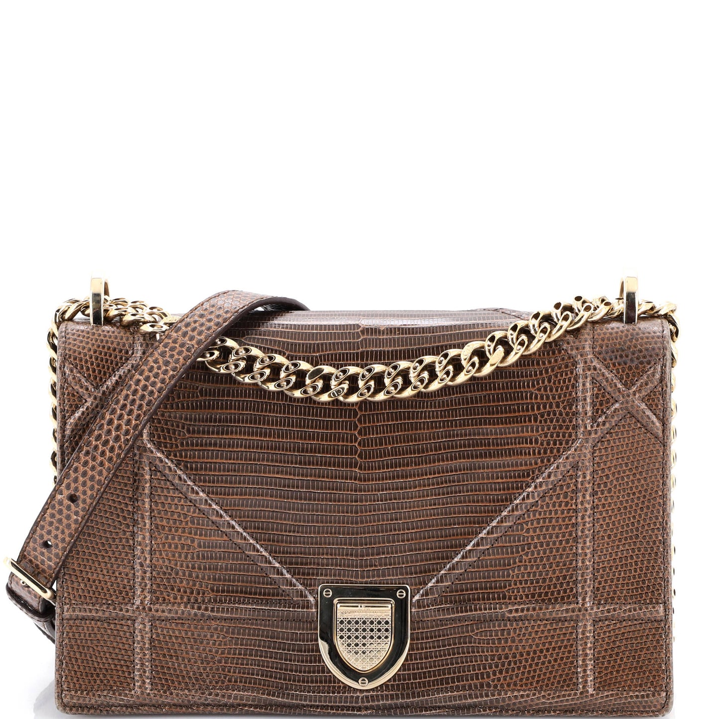 Christian Dior Diorama Flap Bag, Lizard, Medium
