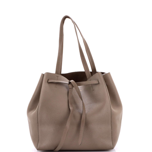 Celine Phantom Tie Cabas Leather Tote, Small