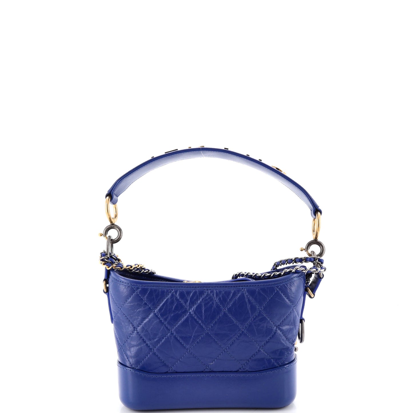 Chanel Gabriel Hobo Bag in Quilted Aged Calfskin with Logo Handle, Small