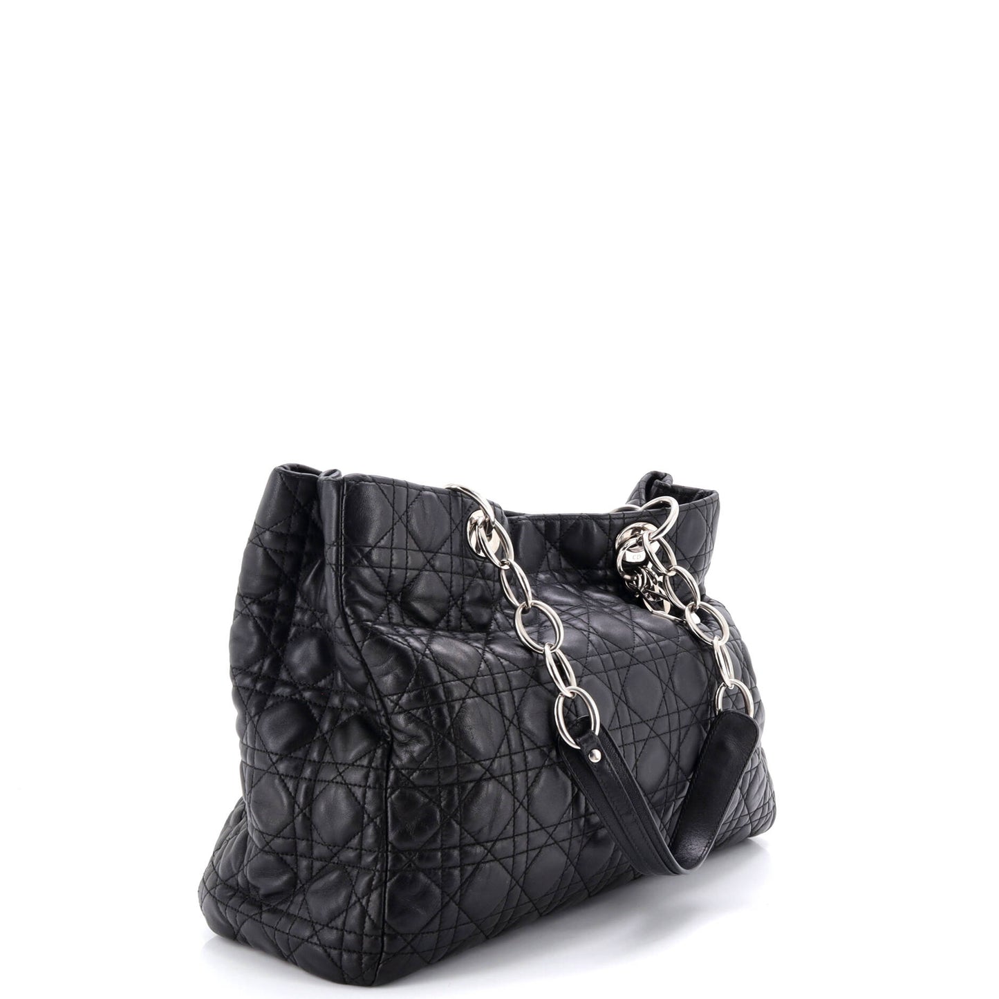 Christian Dior Soft Chain Tote Cannage Quilted Lambskin Large