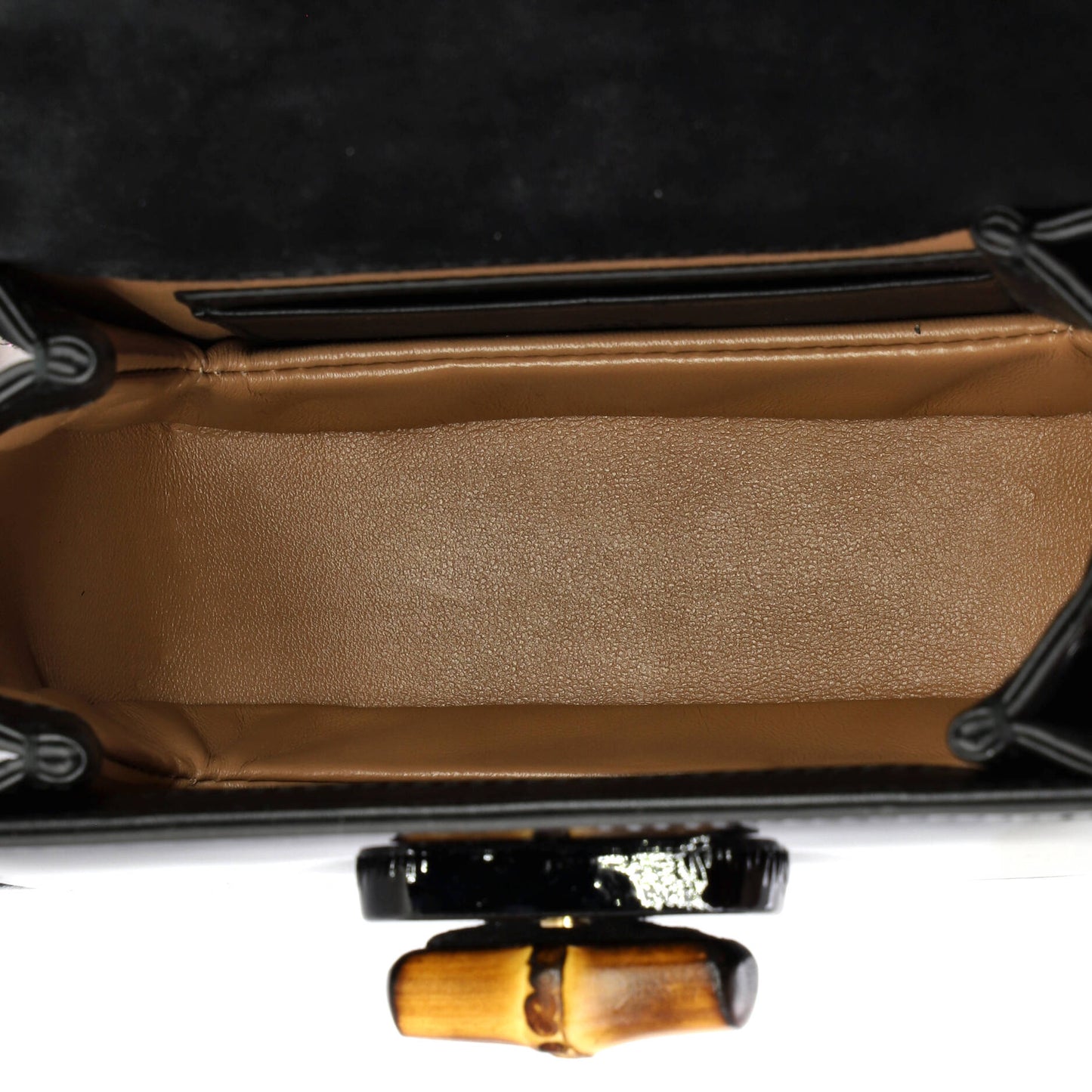 Gucci Bamboo 1947 Patent Mini Top Handle Bag