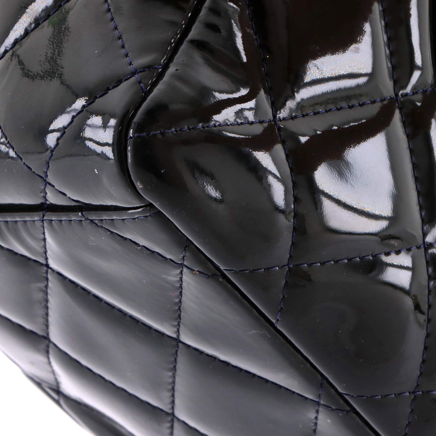 Chanel Classic Double Flap Bag, Quilted Patent Leather, Maxi