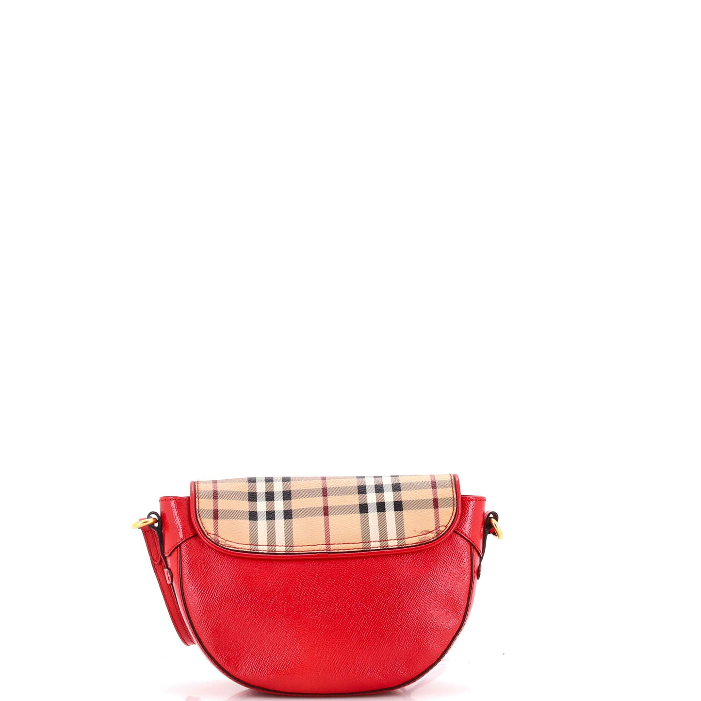 Burberry Maydown Crossbody Bag in Haymarket Coated Canvas and Leather, Small