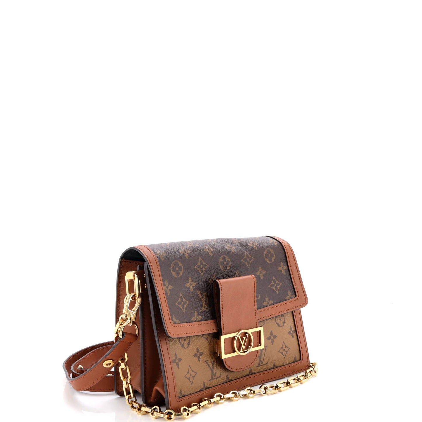 Louis Vuitton Dauphine Shoulder Bag Reverse Monogram Canvas MM