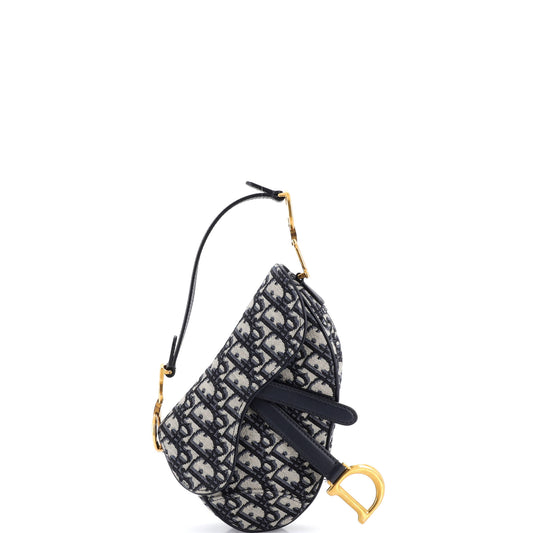 Christian Dior Saddle Handbag Oblique Canvas Mini